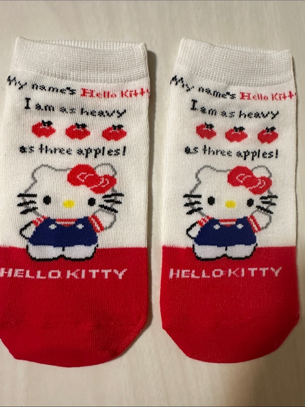 Hello Kitty White, Red & Blue Character ankleSocks